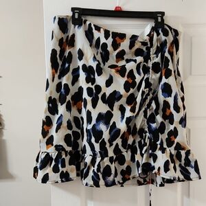 Stylish Leopard Print Ruffle Skirt